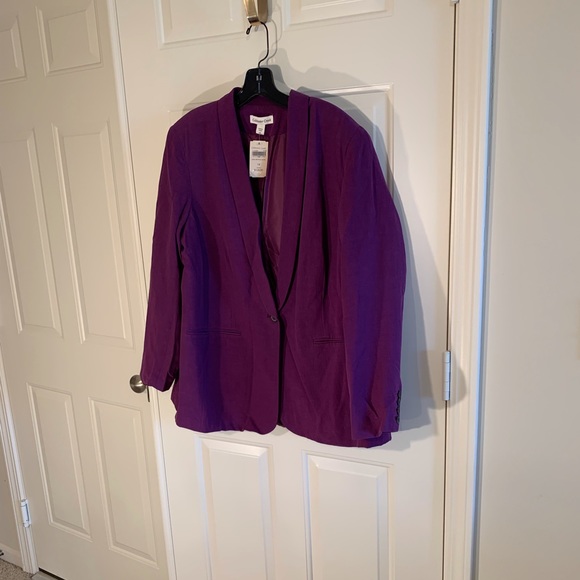 Coldwater Creek Jackets & Blazers - Coldwater Creek purple silk/linen blend jacket